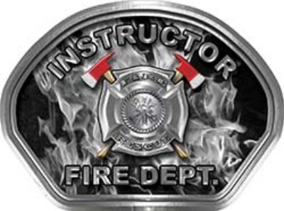  
	Instructor Fire Fighter, EMS, Rescue Helmet Face Decal Reflective in Inferno Gray 
