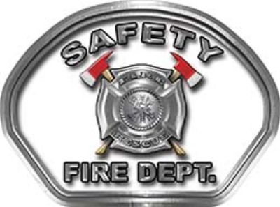 
	Safety Fire Fighter, EMS, Safety Helmet Face Decal Reflective in White
