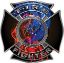 
	Fire and Water Maltese Cross Firefighter Decal 