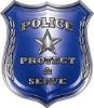 
	Protect and Serve Police Law Enforcement Decal in Blue
