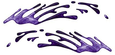 
	Wave Spash Paint Graphic Decal Set in Inferno Purple
