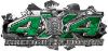 
	4x4 Firefighter Edition Ripped Torn Metal Tear Truck Quad or SUV Sticker Set / Decal Kit in Green Camouflage
