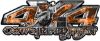 
	4x4 Cowgirl Edition Pickup Farm Truck Quad or SUV Sticker Set / Decal Kit in Orange Inferno Flames
