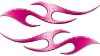 
	Simple Tribal Style Flame Graphics with Silver Outline in Pink
