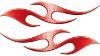 
	Simple Tribal Style Flame Graphics with Silver Outline in Red
