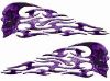 
	Tribal Style Evil Skull Flame Graphics with Purple Inferno Flames
