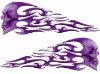 
	Tribal Style Evil Skull Flame Graphics in Purple
