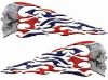
	Tribal Style Evil Skull Flame Graphics with Rebel Confederate Flag
