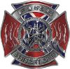 
	Fire Assistant Chief Maltese Cross with Flames Fire Fighter Decal with Confederate Rebel Flag
