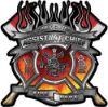 
	Fire Fighter Assistant Chief Maltese Cross Flaming Axe Decal Reflective in Real Fire

