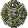 
	Traditional Fire Rescue Fire Fighter Maltese Cross Sticker / Decal in Camouflage
