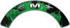
	EMT Fire Fighter, EMS, Rescue Helmet Arc / Rockers Decal Reflective In Inferno Green Real Flames
