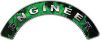 
	Engineer Fire Fighter, EMS, Rescue Helmet Arc / Rockers Decal Reflective In Inferno Green Real Flames
