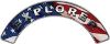 
	Explorer Fire Fighter, EMS, Rescue Helmet Arc / Rockers Decal Reflective With American Flag
