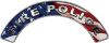 
	Fire Police Fire Fighter, EMS, Rescue Helmet Arc / Rockers Decal Reflective With American Flag

