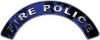 
	Fire Police Fire Fighter, EMS, Rescue Helmet Arc / Rockers Decal Reflective In Inferno Blue Real Flames
