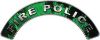 
	Fire Police Fire Fighter, EMS, Rescue Helmet Arc / Rockers Decal Reflective In Inferno Green Real Flames
