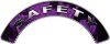
	Safety Fire Fighter, EMS, Rescue Helmet Arc / Rockers Decal Reflective In Inferno Purple Real Flames
