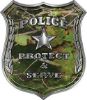 
	Protect and Serve Police Law Enforcement Decal in Camouflage
