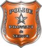 
	Protect and Serve Police Law Enforcement Decal in Orange
