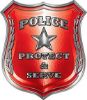 
	Protect and Serve Police Law Enforcement Decal in Red
