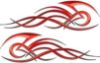 Tribal Flame Decals for Motorcycle Tanks, Cars and Trucks in Red