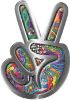 
	Peace Sign Decal with Psychedelic Art
