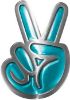 
	Peace Sign Decal in Teal
