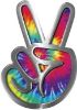 
	Peace Sign Decal in Tie Dye Colors
