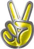 
	Peace Sign Decal in Yellow
