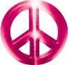 
	Peace Symbol Decal in Pink
